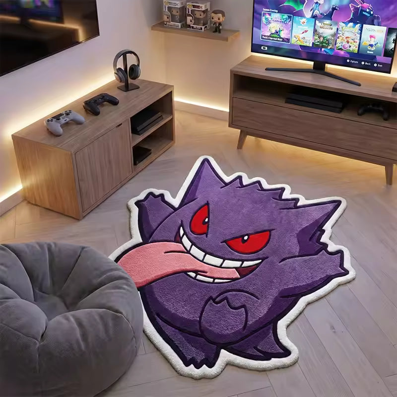Pokemon Gengar Rug Polyester Carpet Soft Plush Anime Floor Mat