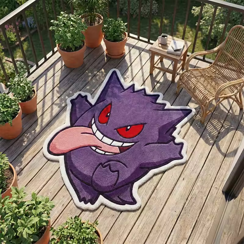 Pokemon Gengar Rug Polyester Carpet Soft Plush Anime Floor Mat